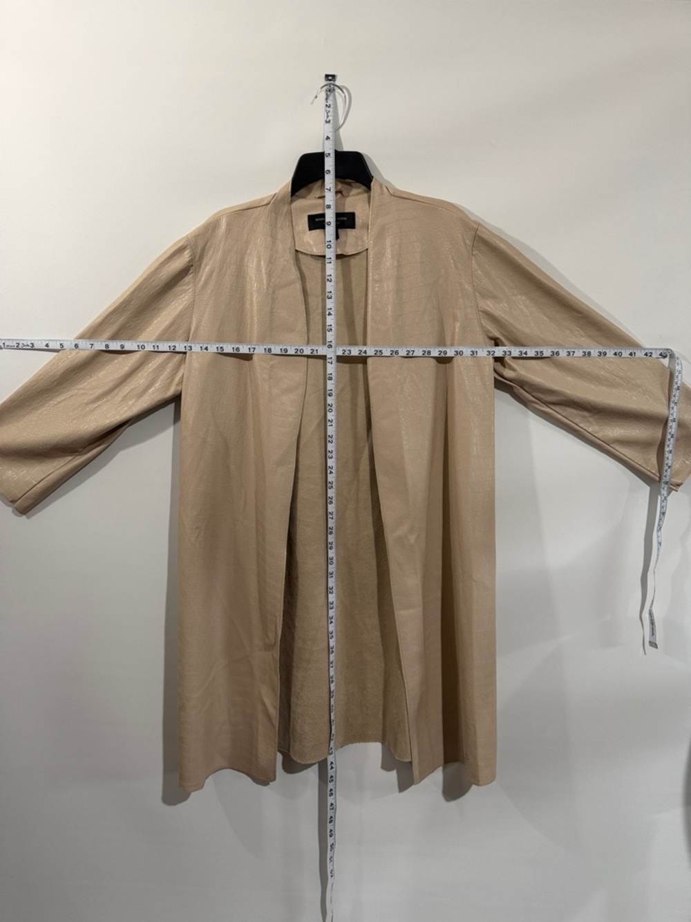 Marc Jacobs Taupe Open-Front Long Trench Coat